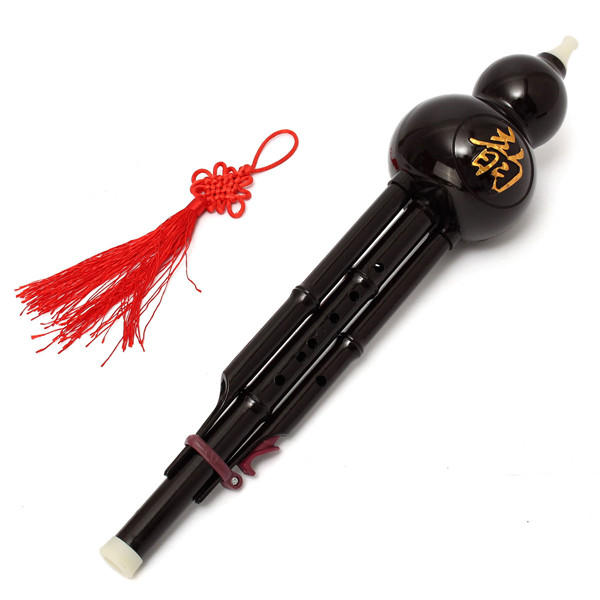 Chinese Hulusi Gourd Cucurbit Flute Double Sound C Bb Tone Yunnan Ethnic Music Instrument