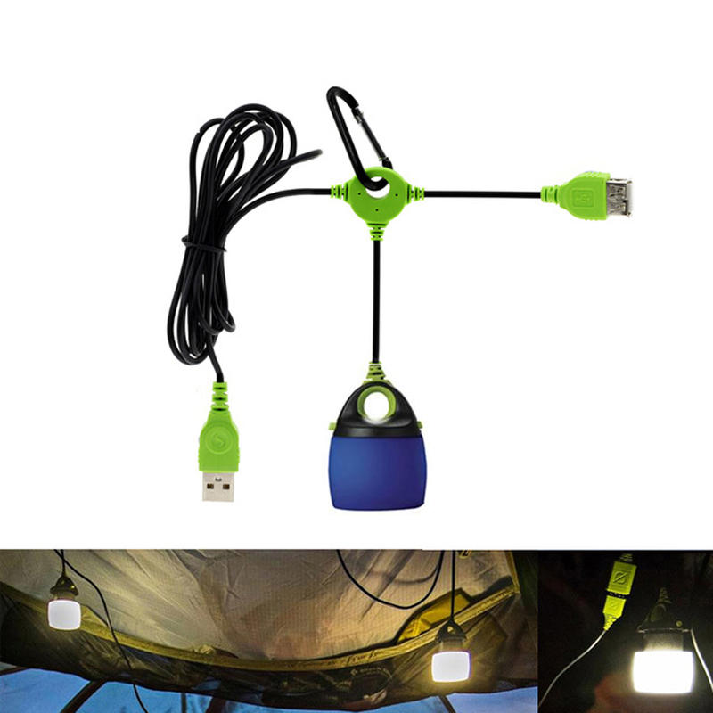 IPRee®LED 200LMポータブルミニテント夜間ランプ屋外防水キャンプライトチェーン式USBライト
