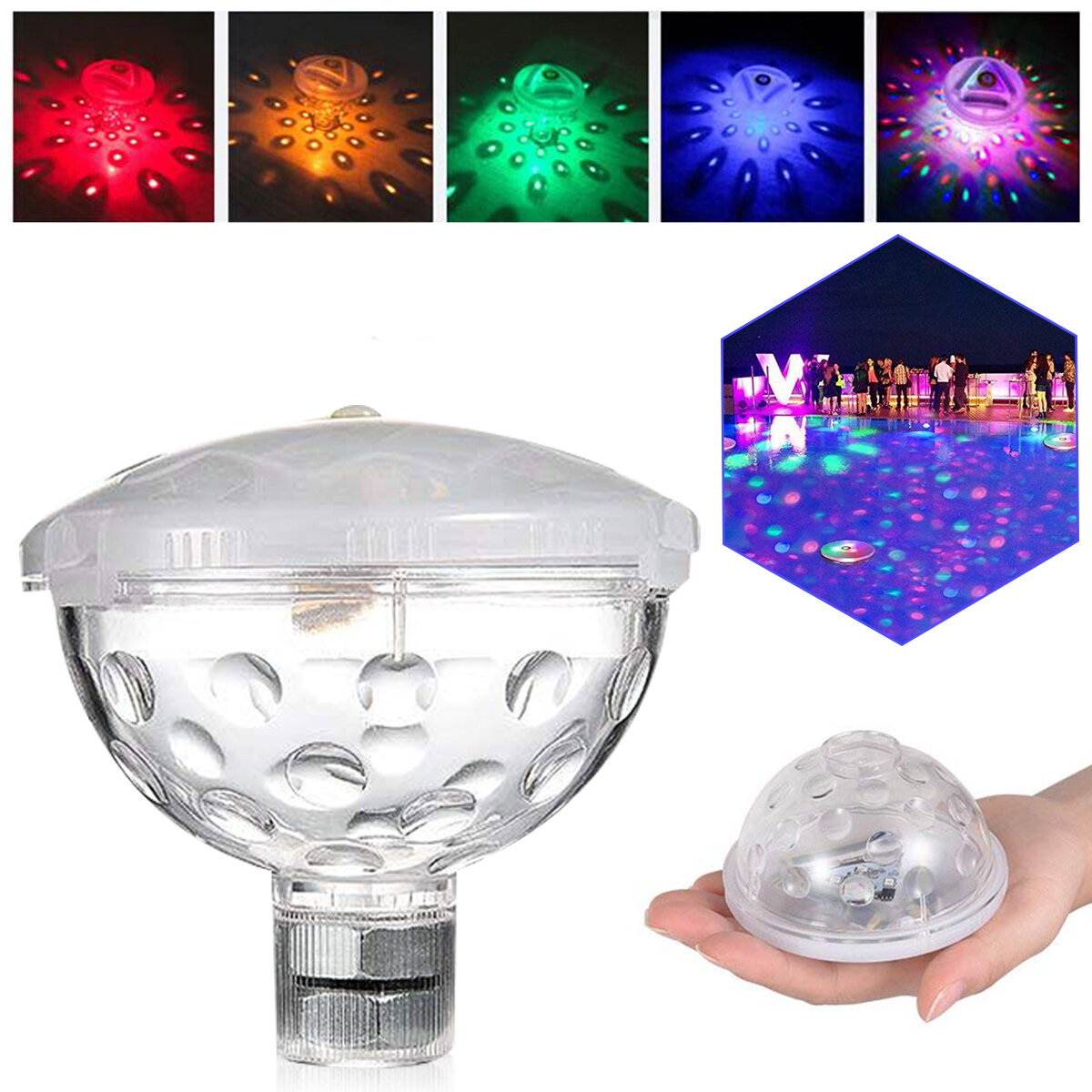 

Floating Underwater Light RGB Submersible LED Disco Party Swimming Pool Lamp