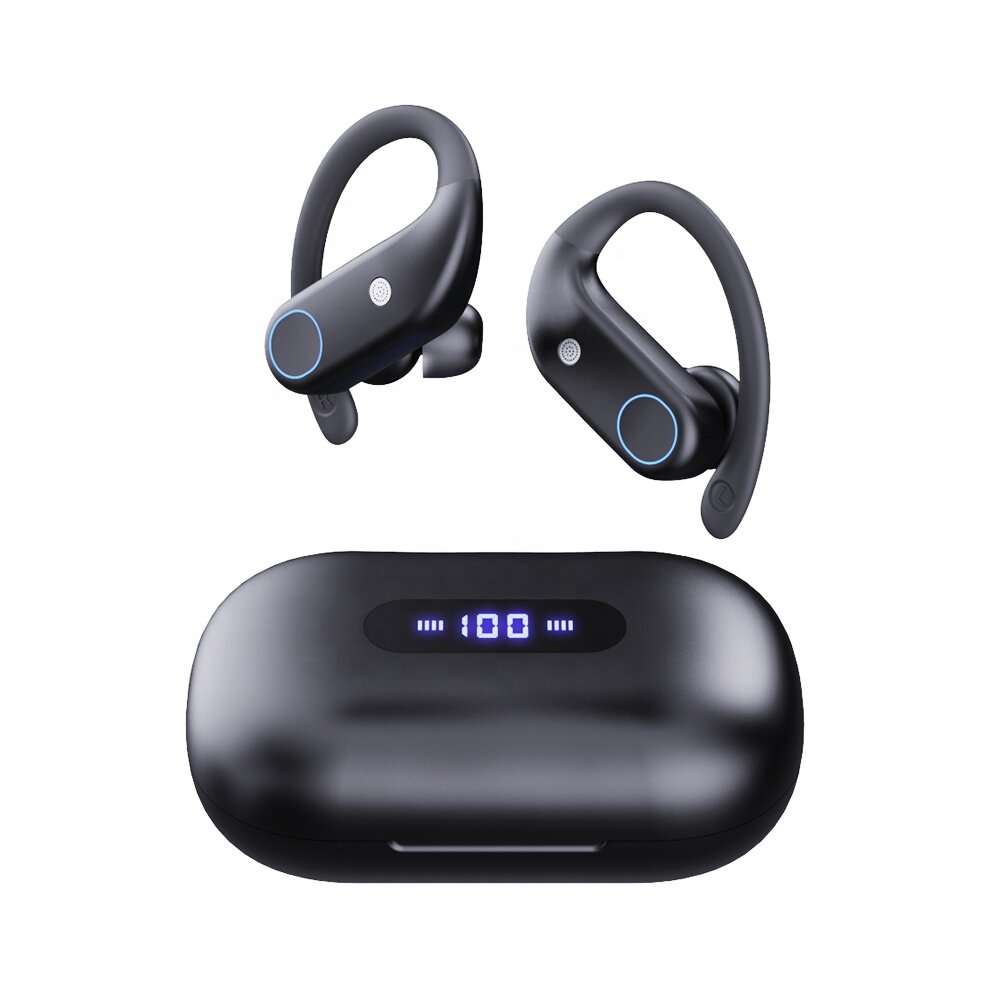

Bakeey K23 TWS Wireless bluetooth 5.0 Earbuds Noise Reduction 4-Mics HD Calls Ear Hook IPX7 Waterproof Headphone for Spo