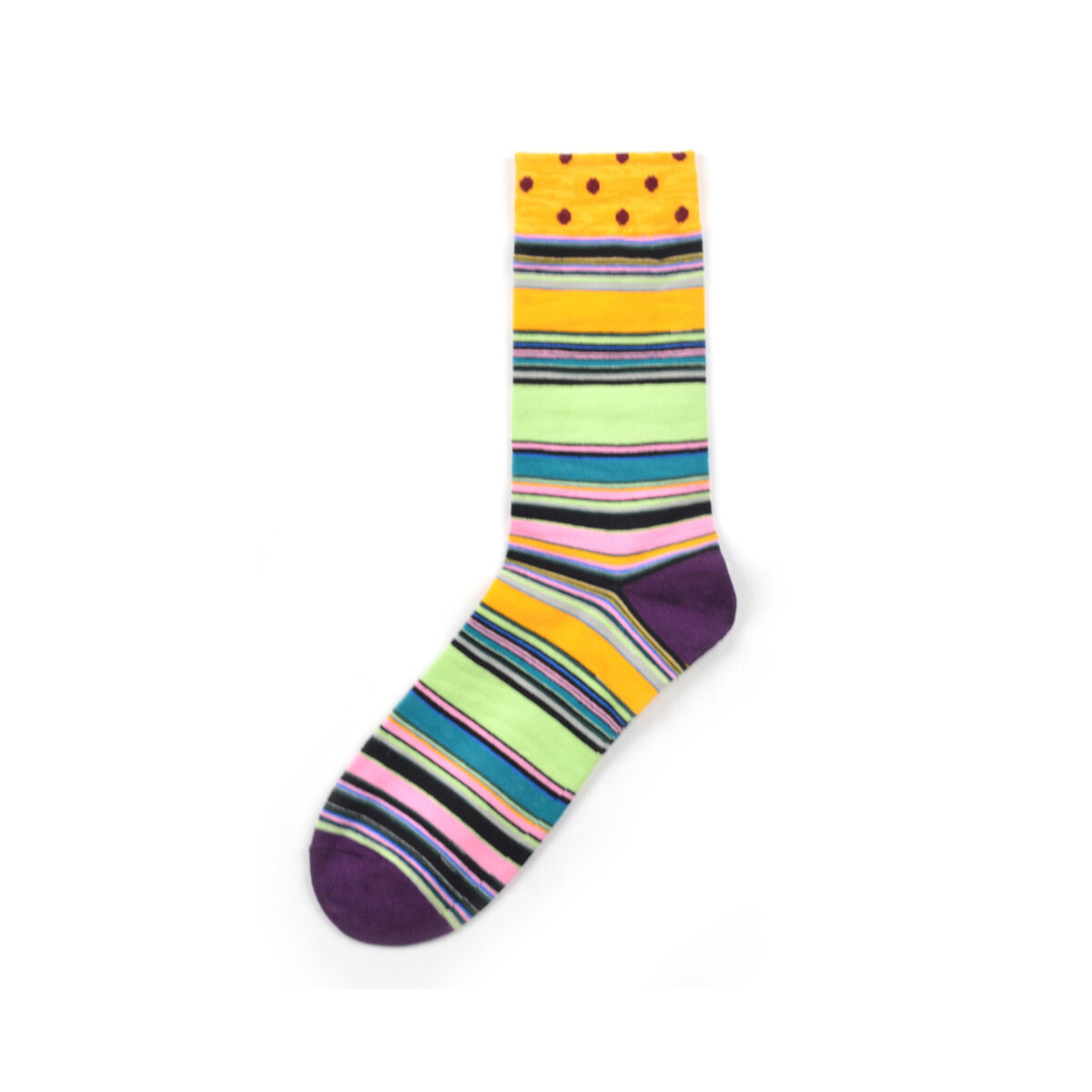 

Men's Street Wild Classic Geometry Striped Cotton Mid-Socks
