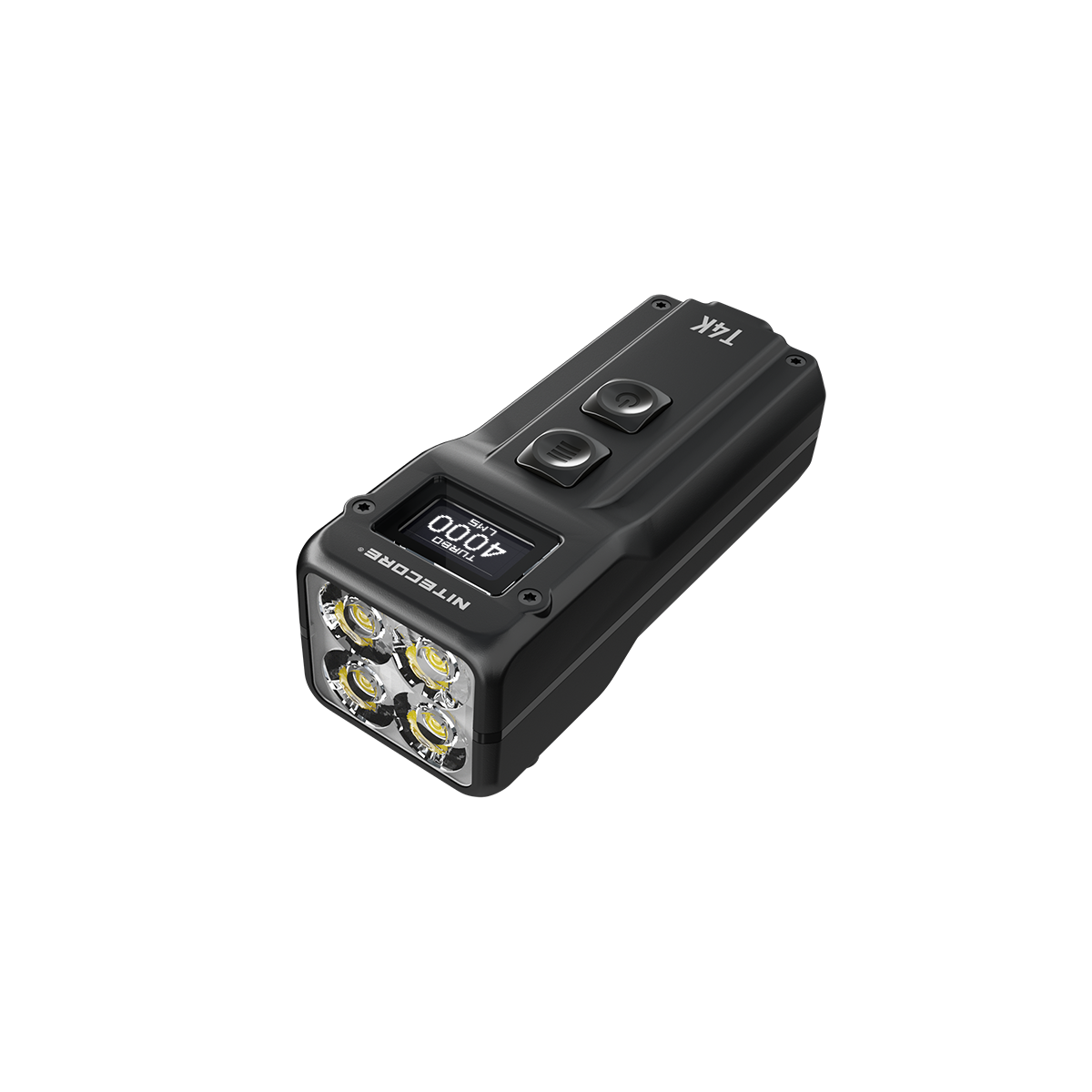 Nitecore T4K 4* XP-L2 4000lm Super Bright OLED Display EDC Keychain Flashlight USB Rechargeable Mini Clip Light High Lum