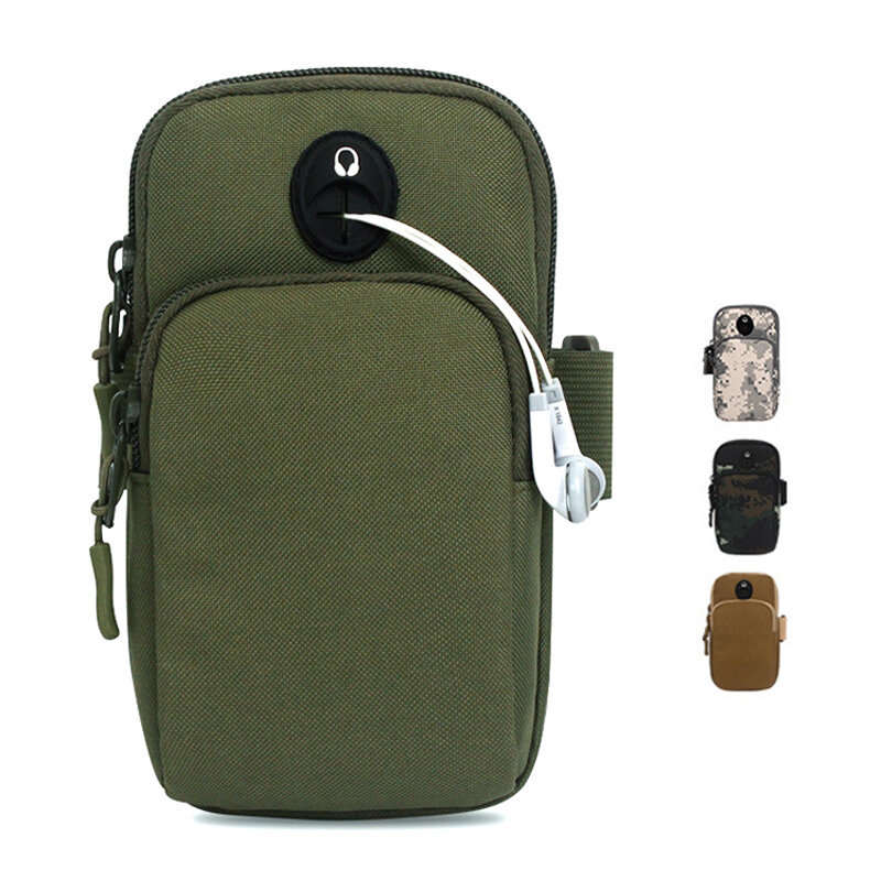 WPOLE A02 6,5 hüvelykes szabadtéri futó mobil kar táska hordozható sport álcázási taktikai táska