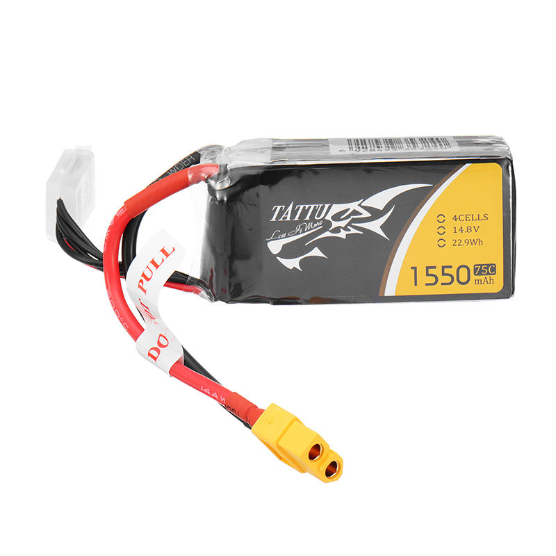 ACE TATTU 14.8V 1550mAh 75C 4S 1P Lipo-batterij XT60-stekker voor veldleeuwerik M4-FPV250 miniverned