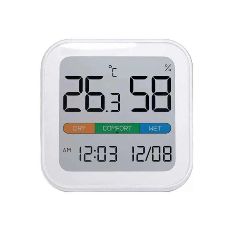 

MIIW Mute Temperature And Humidity Clock Home Indoor 3.34inch Huge LCD Screen Baby Room C/F Temperature Monitor