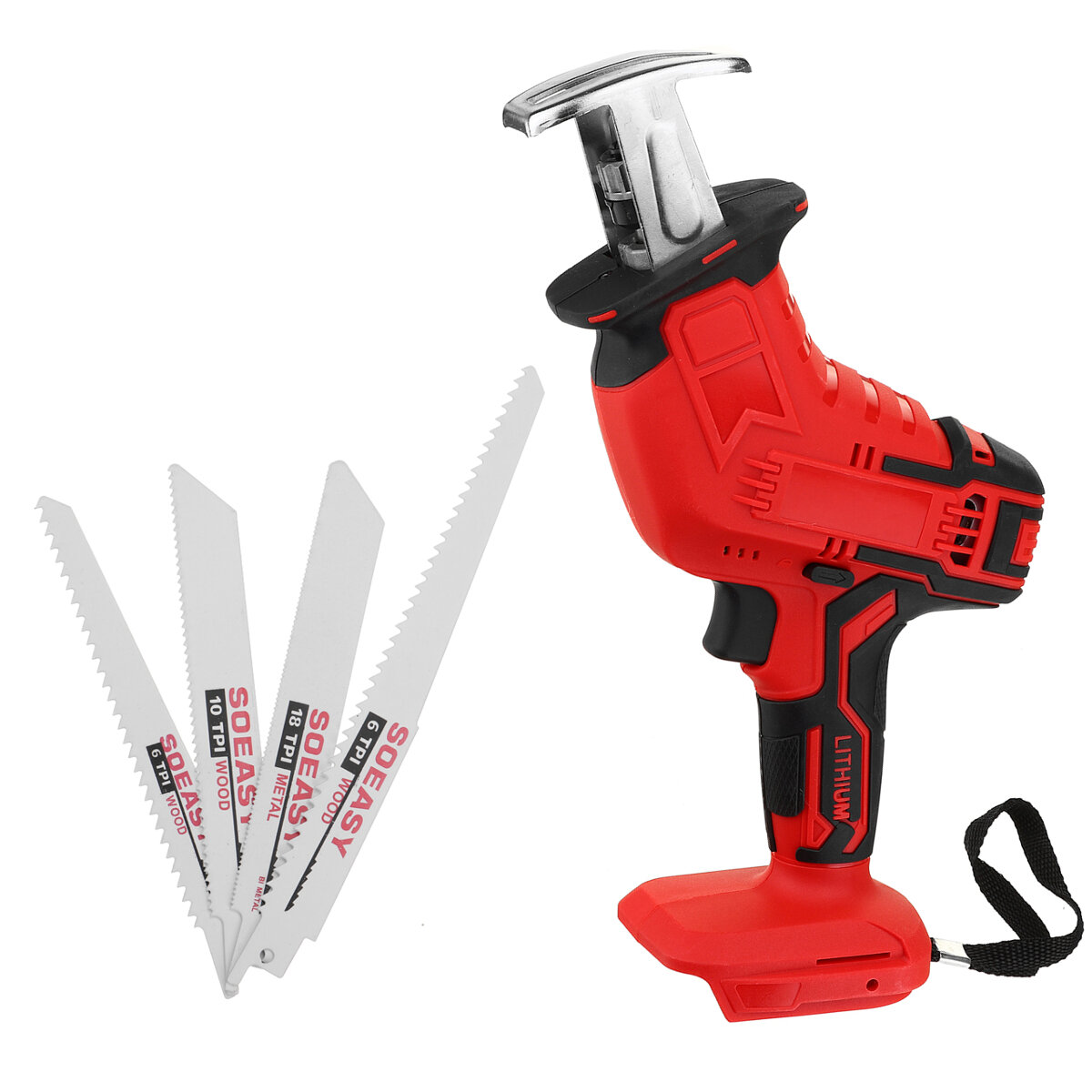 Cordless Reciprocating Saw Electric Saw Wood Work Tool With 4 x Reciprocating Blades Fit Makita