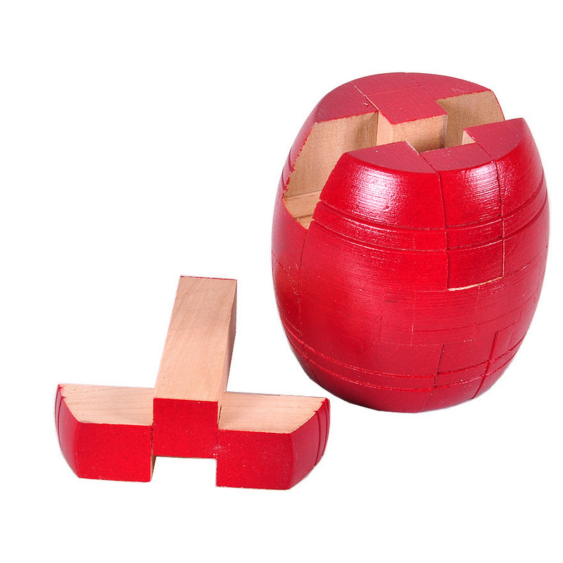Houten speelgoed voor volwassenen Klassiek speelgoed Kongming Lock Ball Rood hartslot