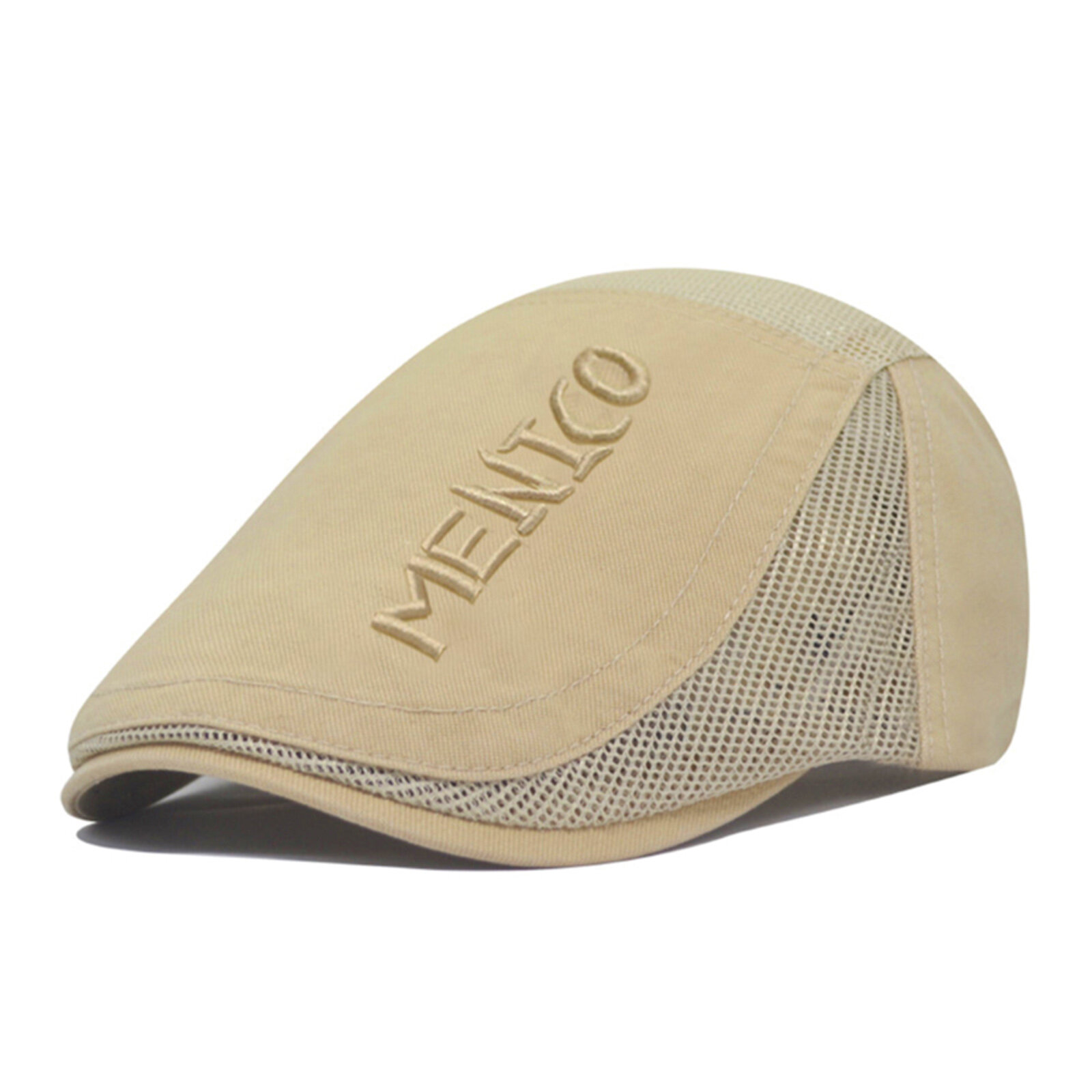 Menico Men's Cotton Breathable Shade Short Brim Casual Retro Avant-Garde Hat Beret Flat Cap