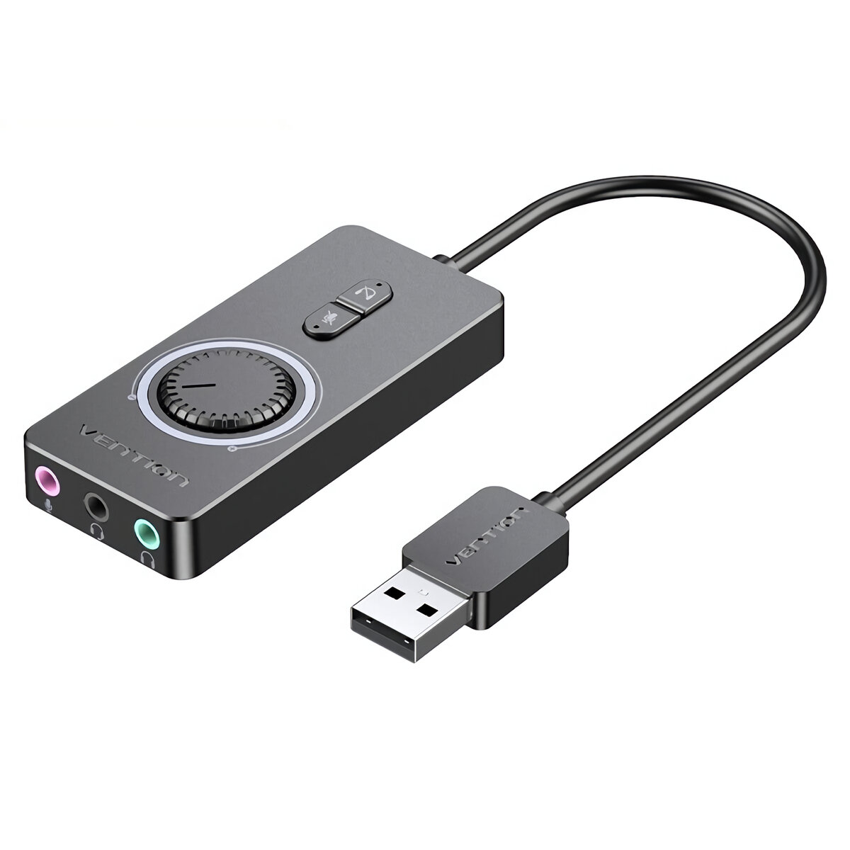 Ventie CDRB USB Geluidskaart Audio-Interface Externe Jack 3.5mm Mic Speaker Audio Adapter voor PS4 H