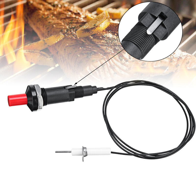 BBQ Piezo Ignitor Starter Universal Button Ignition Two Modes Camping Kitchen Gas Grill Lighter