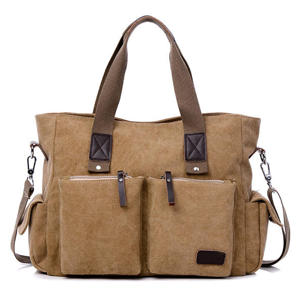Large Capacity Men Women Canvas Multifunctional Crossbody Bag Canvas Outdoor Handbag
