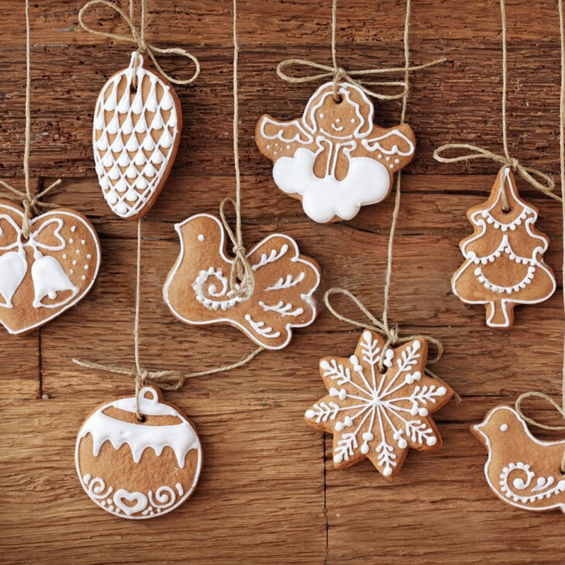 best price,11pcs,cartoon,animal,snowflake,biscuits,hanging,christmas,tree,ornament,discount
