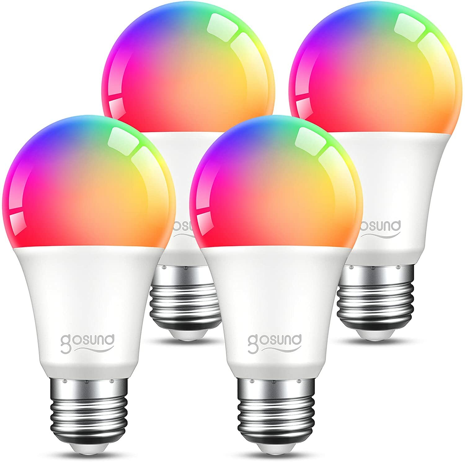 

Gosund Smart Light Bulbs E27 Color Changing Dimmable RGB Multicolor+Warm LED Light Wifi 2.4GHz Remote Control Voice Cont