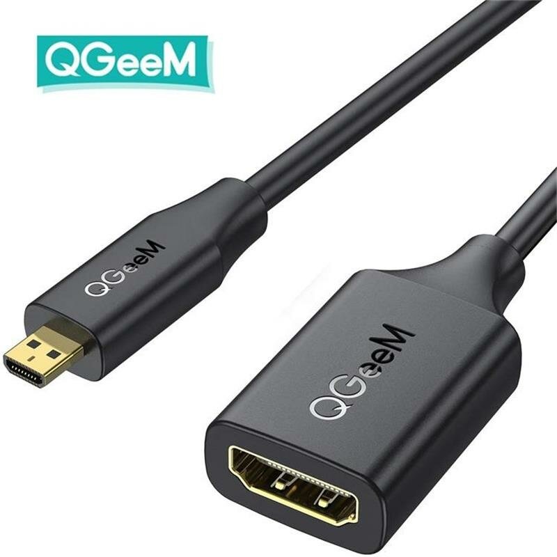

QGeeM QG-HD21 Micro HDMI to HDMI Adapter Cable Supports 4K Converter Cable