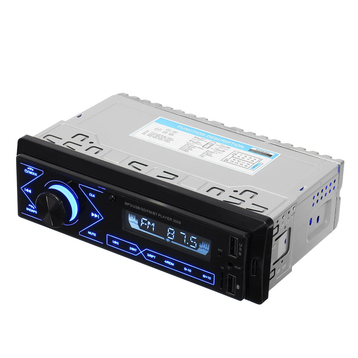 Auto-rádio MP3 Bluetooth 12V USB