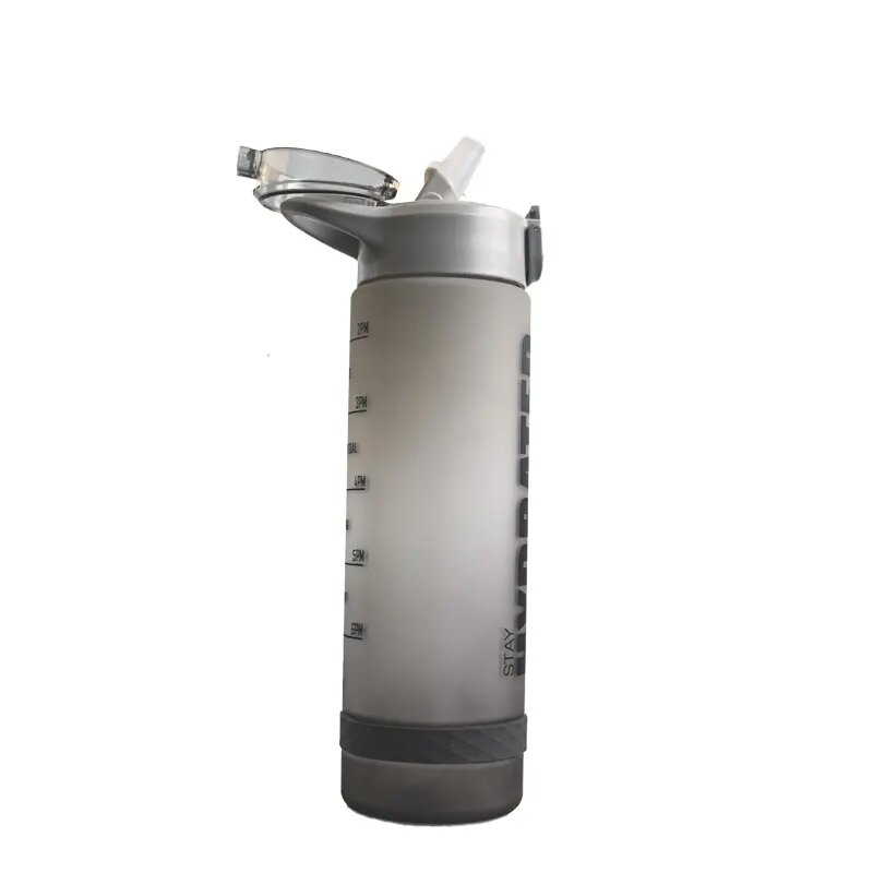 Imagen de Botellas de deporte con capacidad de 1000 ml de diseño abierto con una mano y marcador de tiempo para ciclismo al aire l