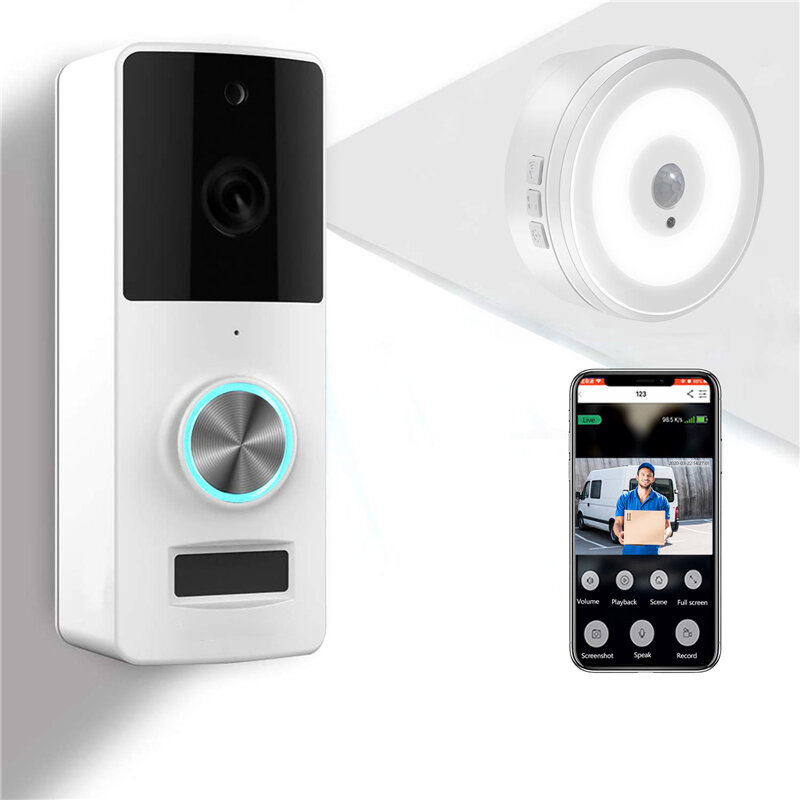 

Bakeey 2MP 1080P Tuya Wifi Video Doorbell PIR Motion Detect / Two-way Intercom / Night Vision / Waterproof Outdoor Camer