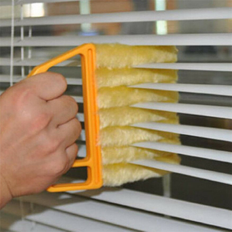 Microfibre Window Shutters Reinigingsborstelopeningen Clean Air Conditioning Cleaner met 7 Slat Hand