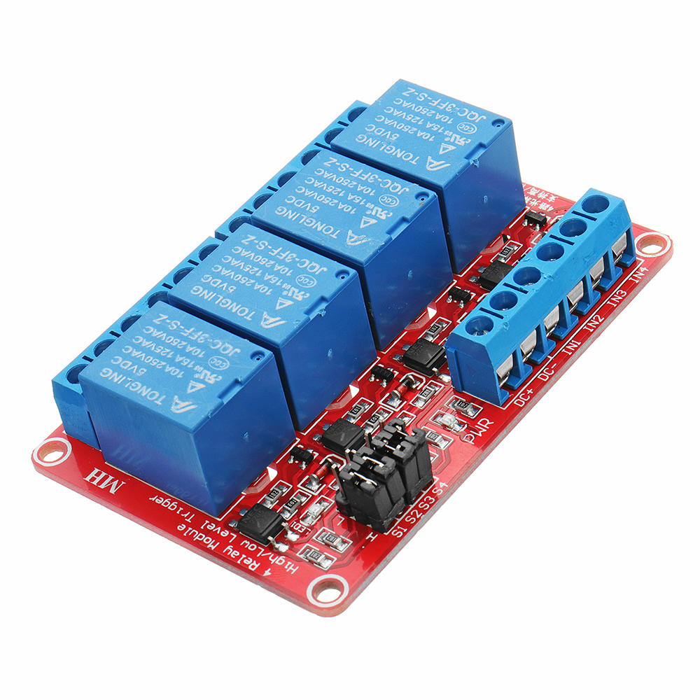 5V 4 Channel Level Trigger Optocoupler Relay Module Geekcreit for Arduino - products that work with 