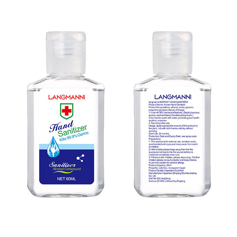 LANGMANNI 60ML滅菌アルコールフリージェルハンドスポット静菌性アミノ酸ジェル消毒剤フリーハンドソープ消毒剤