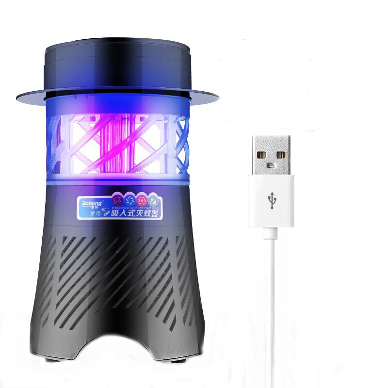 Lámpara electrónica de 3W para matar mosquitos con USB, lámpara asesina de insectos, trampa para plagas para acampar