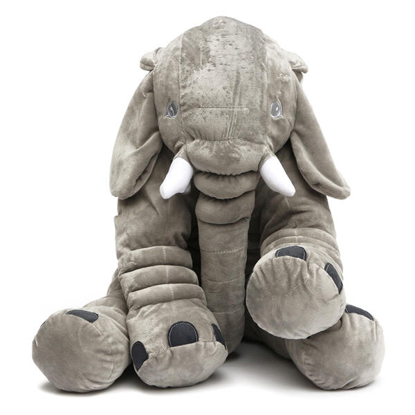 50x45cm Grey Large Elephant Plush Stuffed Pillows Cushion Gift Bedding Decor Back Cushions