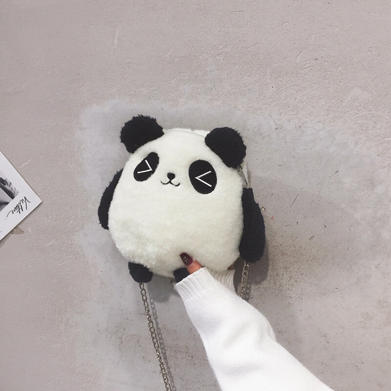 Winter Olympics Beijing 2022 Cute Panda Dacron Chain Crossbody Bag