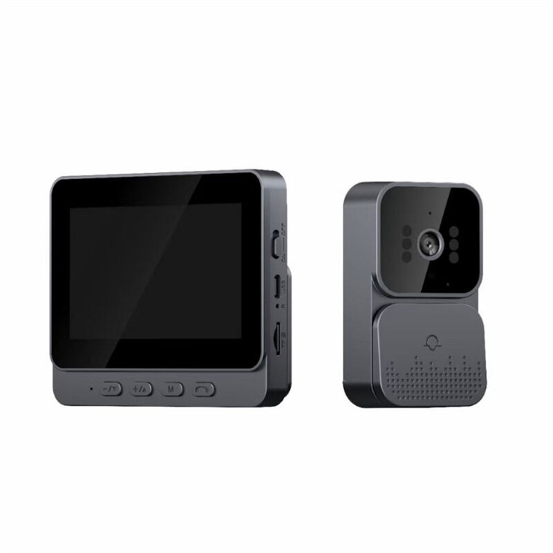 2.4G Smart Visual Doorbell with 4.3inch IPS Display Built-in Microphone Support Infrared Night Vision Two-way Intercom W