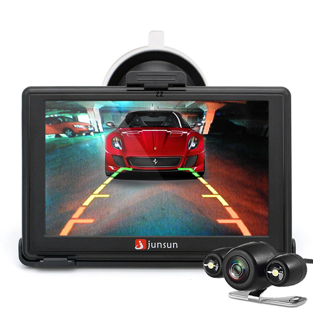 Junsun D100S 7 Inch Car 3D GPS Navigation Mointor Bluetooth w/Rearview Camera Free Map Touch Screen