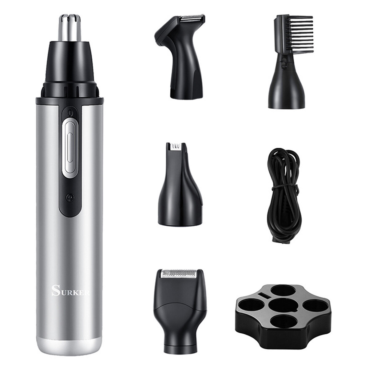 

5 in 1 Men Hair Clippers Trimmer Cordless Rechargeable Nose Ear Beard Trimmer Shaver Set