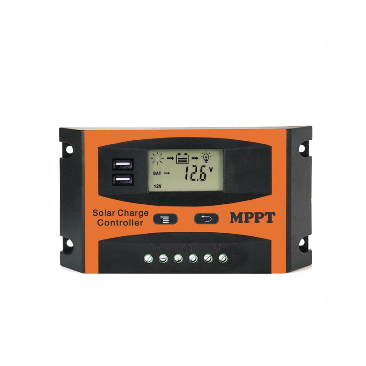 12 فولت / 24 فولت MPPT لوحة شمسية شحن منظم تحكم 30-60A مزدوج USB الناتج