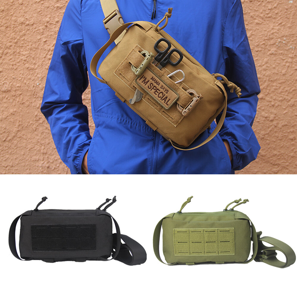 IPRee? Tactical Shoulder Bag Men Sling Crossbody Molle Bag Camping Travel Fishing Military Backpack