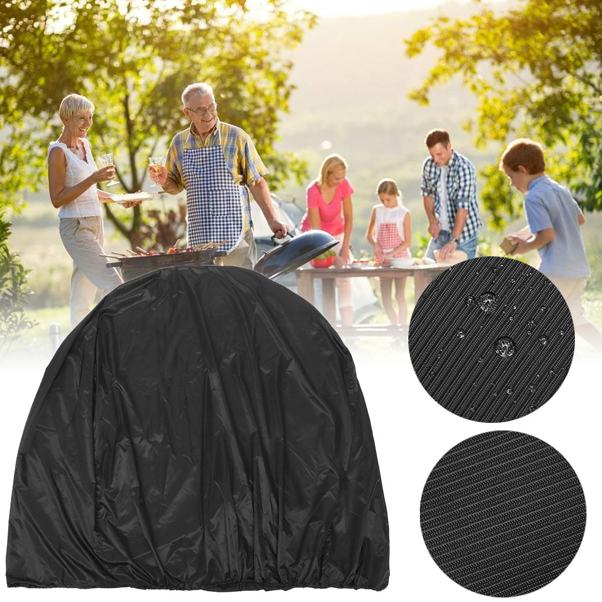 120x47.5x90cm BBQ Grill Cover Outdoor Picnic Waterproof Dust Rain UV Proof Protector Barbeque Accessories