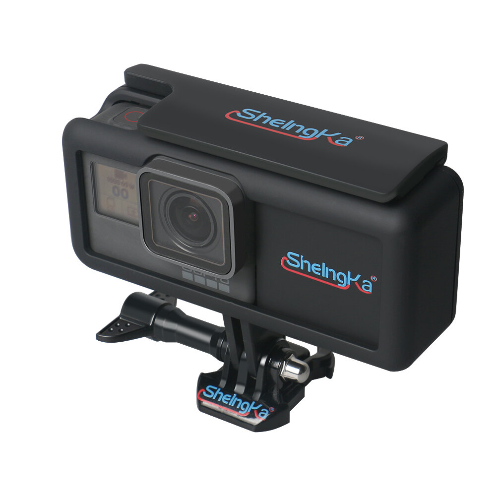 SheIngka FLW5012300mAh外部バッテリーカメラケース付きサイドパワーバンクフレームプロテクター付き