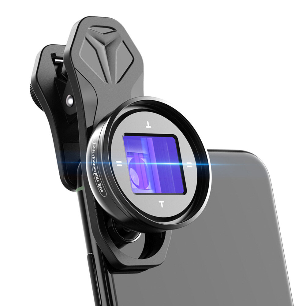 APEXEL 1.33Xアナモルフィックレンズプロフェッショナルフォンカメラレンズ4K HDワイドスクリーンVlogムービーフォンカムコーダーレンズすべてのスマートフォン用