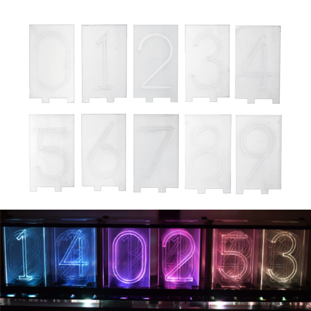 Upgrade Acryl Vetgedrukte Woordproductie Kit Voor Kleur RGB Glow Tube Klok LED Muziek Spectrum 18631