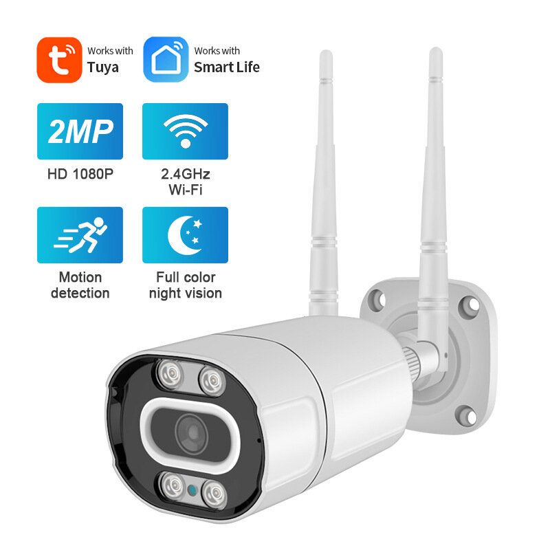 Tuya HD 1080P Wifi IP 2MP Camera 2,4 GHz Video Home Smart Security Camera Ondersteuning Bewegingssen