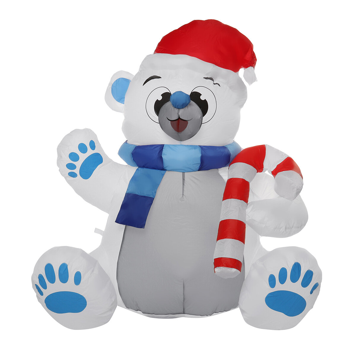 1.2M LED Christmas Waterproof Polyester Built-In Blower UV-resistant Inflatable Bear Toy for Christm