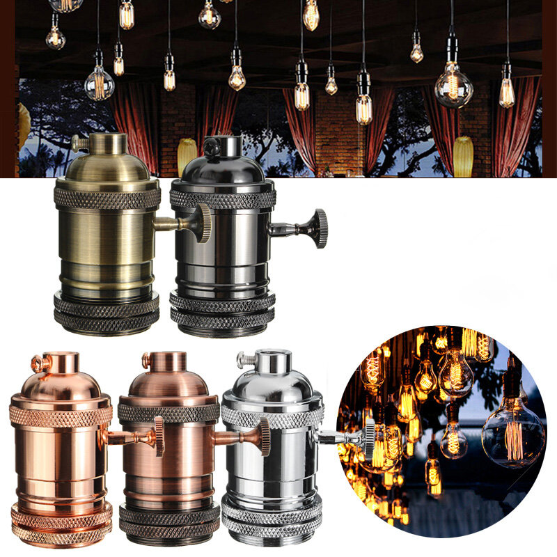 E26 / E27 Retro vintage Edison industri?le gloeilamp lamphouder met schakelaar
