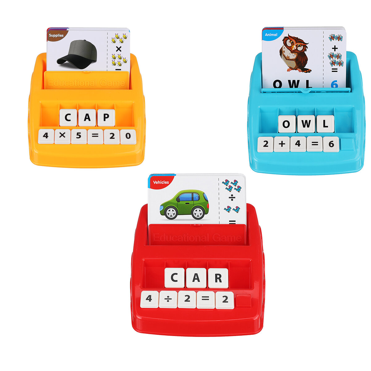 

2-in-1 Letter & Number Matching Games Alphabet Reading Words Spelling Educational Learning Games Toys for Toddlers Kids