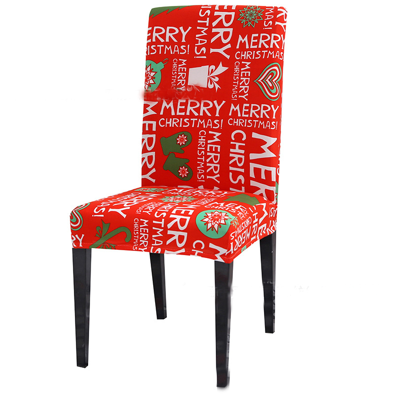 

Christmas Stretch Full-inclusive Chair Cover Four Seasons Christmas Chair Cover