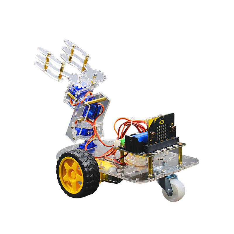 

Micro:bit Smart Robot Arm Car Kit Support Graphical Programming STEM with Micro:bit board + Robot:bit Expansion Board