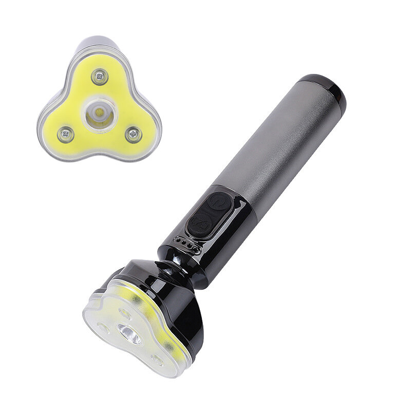 XANES? XPG+COB Strong Light Portable Flashlight with 18650 Battery USB Rechargeable Long Range Water