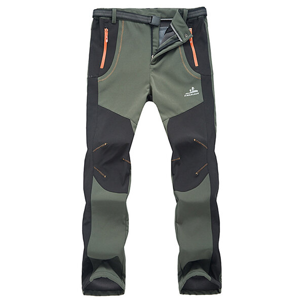 outdoors thick fleece warm pants soft shell trousers at Banggood