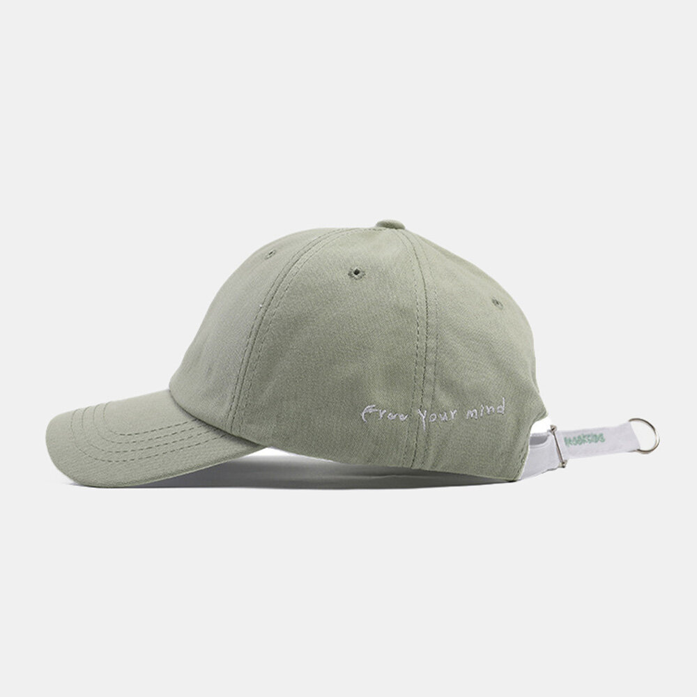 

Unisex Side Letter Embroidery Baseball Cap Dome Big Brim Adjustable Sunshade Hat