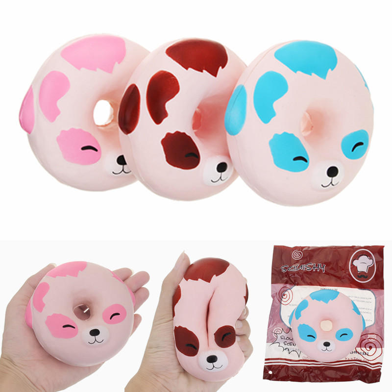 YunXin Squishy Puppy Dog Doughnut 10cm Geurd Soft Slow Rising With Packaging Collection Gift Toy