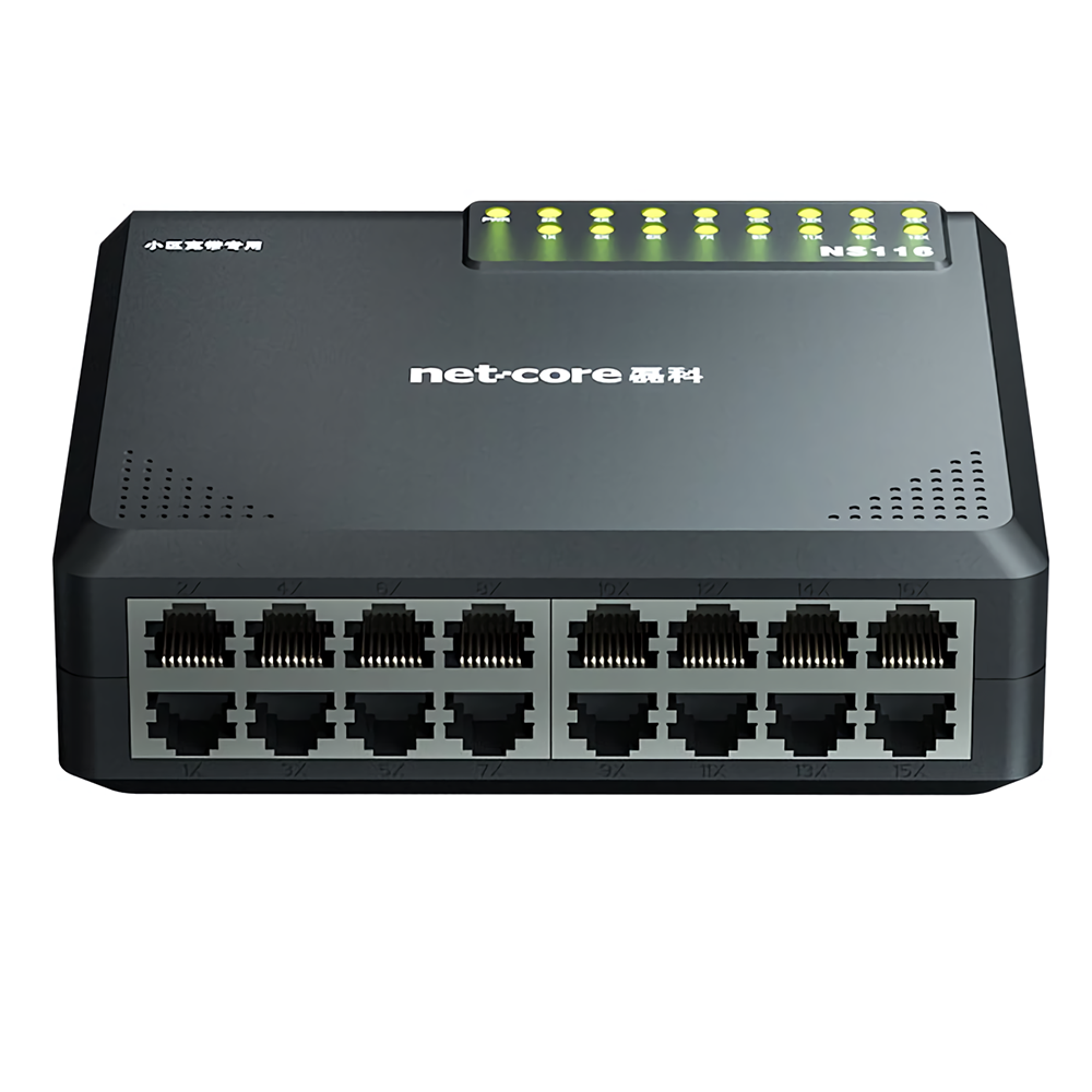 

Netcore NS116 16 Port 100MB Desktop Ethernet Switch Selector Network Switches Hub Network Cable Splitter for Campus Home