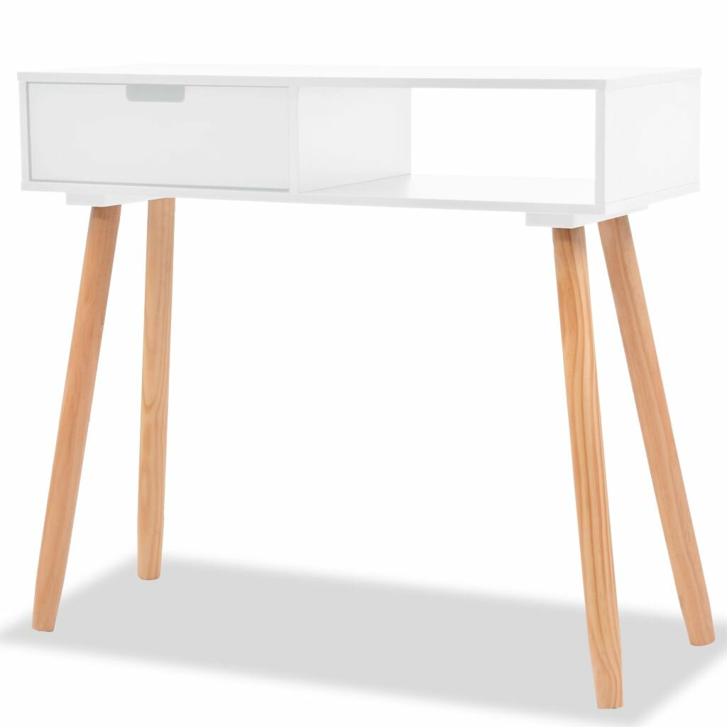 

Console Table Solid Pinewood 31.5"x11.8"x28.3" White