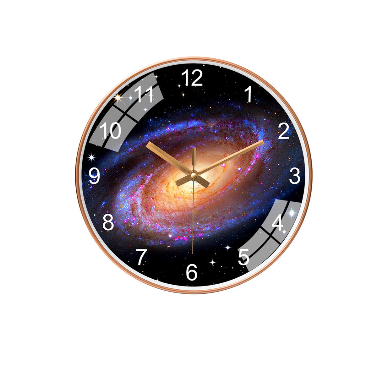 12 Inch/30cm Star Space Galaxy Wall Clock Silent Living Room Bedroom Creative Hanging Clock Home Off