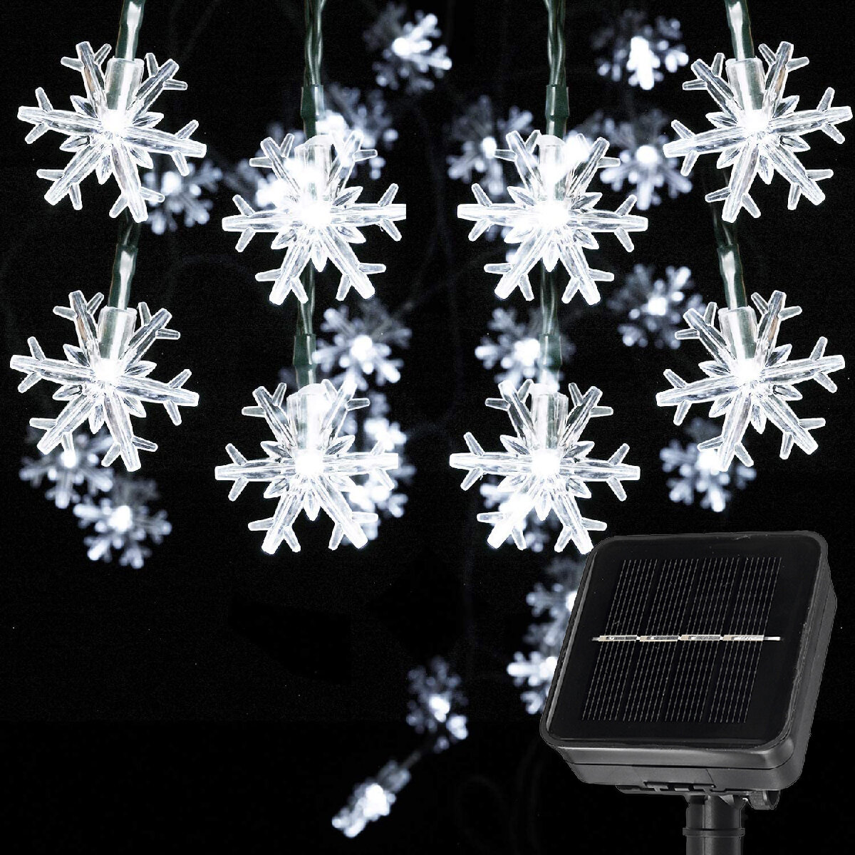 

6.5m 30LED Solar String Lights Snowflake Home Garden Fairy Lighting Party Christmas Decoration